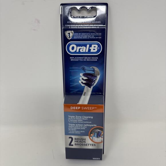 Oral-B Deep Sweep Replacement Brush Heads 2 Pack Sealed - Picture 1 of 3